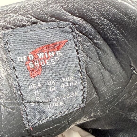Red Wing 8636 Work Shoes Mens 11 D Black Leather Soft Moc Toe Slip Resistant main image 15